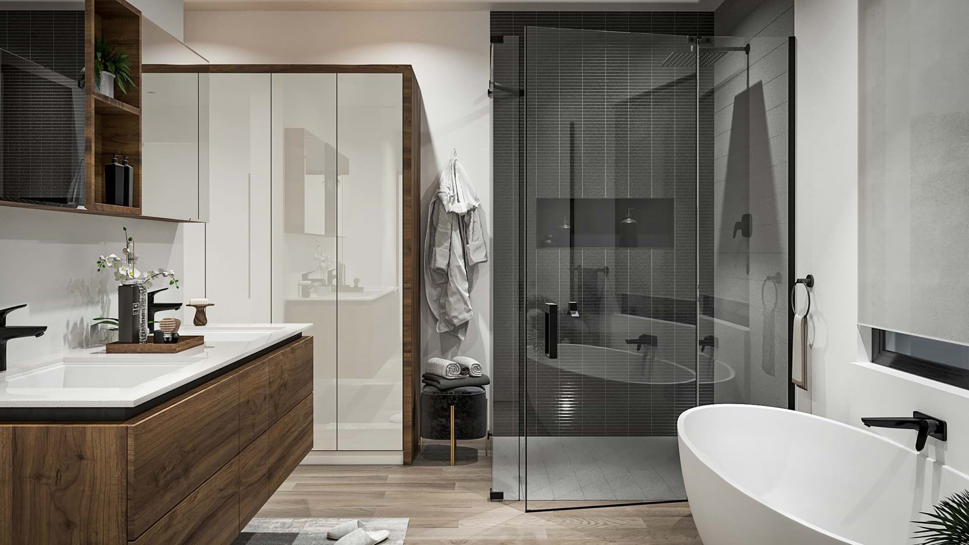 Master Bathroom Night